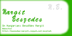 margit beszedes business card